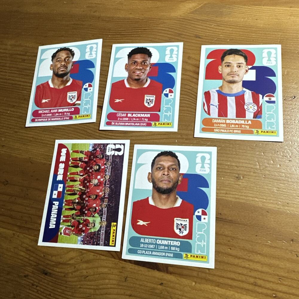 Panini FIFA World Cup 2026 Panama PAN Team Lot 5 PAN 6/9/11/13/20